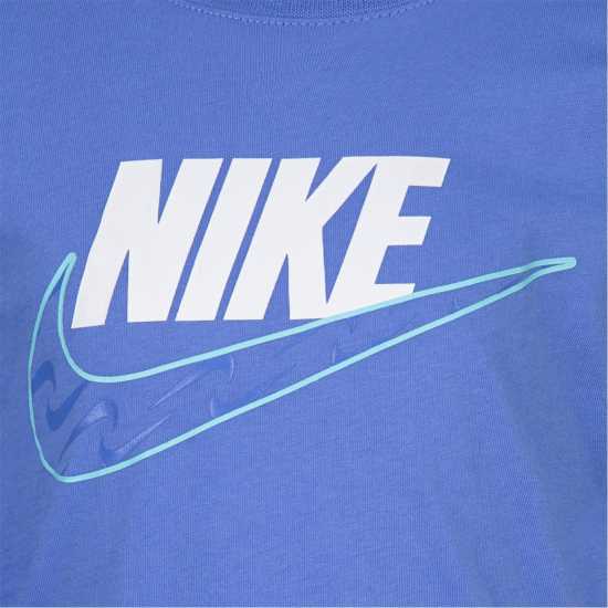 Nike Long Sleeve Futura Tee Infant Girls Polar Blue - Детски тениски и фланелки