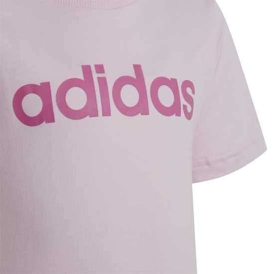 Adidas Qt T-Shirt Infants Pink Linear - Детски тениски и фланелки