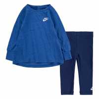 Nike Горнище С Дълъг Ръкав Long Sleeve Top Leggings Set Infant Boys Midnight Navy Бебешки дрехи