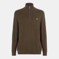 Lyle And Scott Пуловер С Цип Quarter-Zip Jumper Олива W485 Lyle And Scott Пуловер С Цип Quarter-Zip Jumper Олива W485