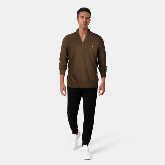 Lyle And Scott Пуловер С Цип Quarter-Zip Jumper Олива W485 Lyle And Scott Пуловер С Цип Quarter-Zip Jumper Олива W485
