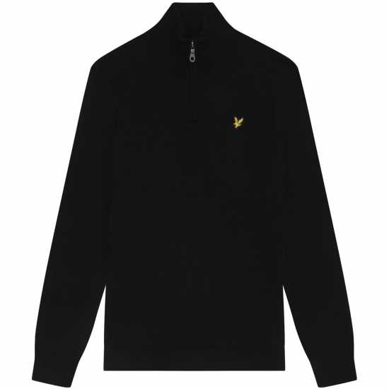 Lyle And Scott Пуловер С Цип Quarter-Zip Jumper Черно небесно Z865 Lyle And Scott Пуловер С Цип Quarter-Zip Jumper Черно небесно Z865
