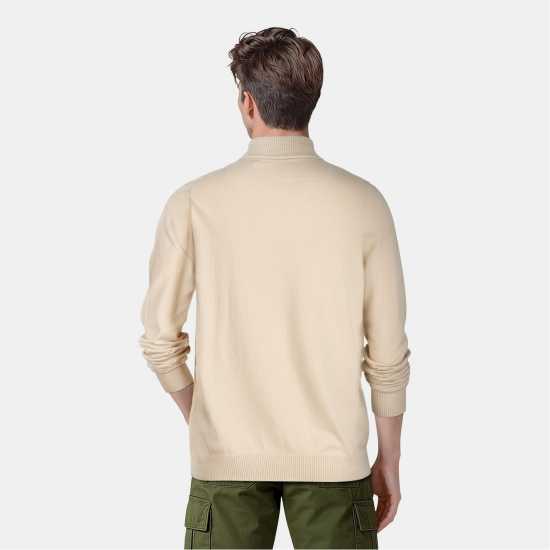 Lyle And Scott Пуловер С Цип Quarter-Zip Jumper Taupe W370 Lyle And Scott Пуловер С Цип Quarter-Zip Jumper Taupe W370
