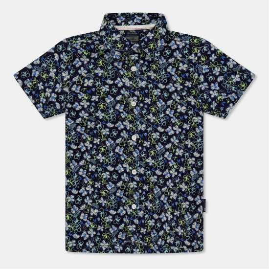 Trespass Kids' Short-Sleeve Patterned Shirt Морска синьо 