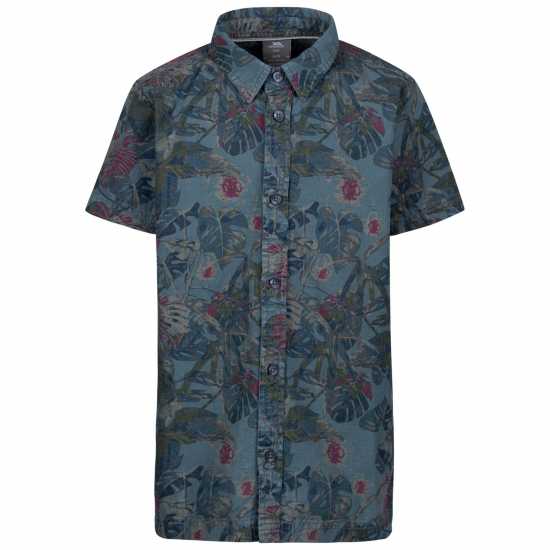 Trespass Kids' Short-Sleeve Patterned Shirt Тъмносиня Палма Trespass Kids' Short-Sleeve Patterned Shirt Тъмносиня Палма