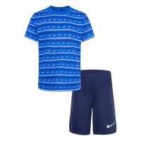 Nike Swoosh Shrt Set In09 Midnight Navy Бебешки дрехи
