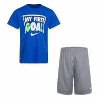 Nike Тениска My First Shirt And Short Set Smoke Grey Бебешки дрехи