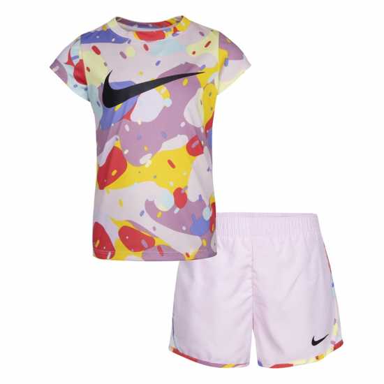 Nike Prnt Shrt Set In24 Pink Foam Бебешки дрехи