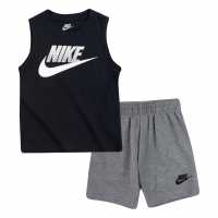 Nike Tank And Shorts Set Carbon Бебешки дрехи