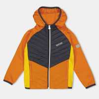Kids' Heavyweight Puffer Jacket Оранжево/Светло сиво 