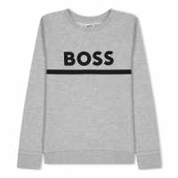 Boss Блуза Невръстни Деца Logo Sweatshirt Infants Сиво A32 Детски горнища и пуловери