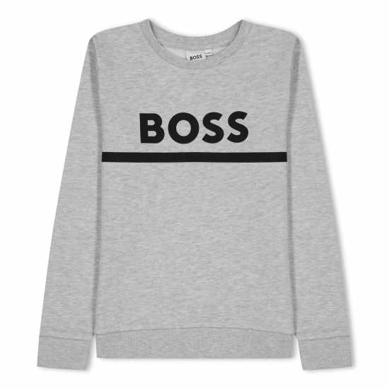 Boss Блуза Невръстни Деца Logo Sweatshirt Infants Сиво A32 Детски горнища и пуловери