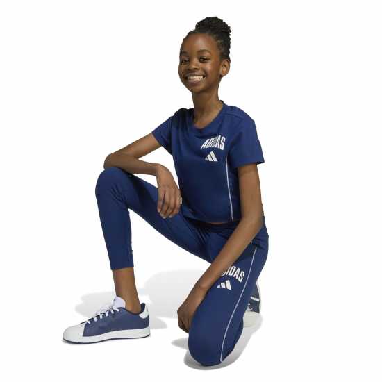Adidas Train Essentials Collegiate Print Leggings Kids  Детски клинове