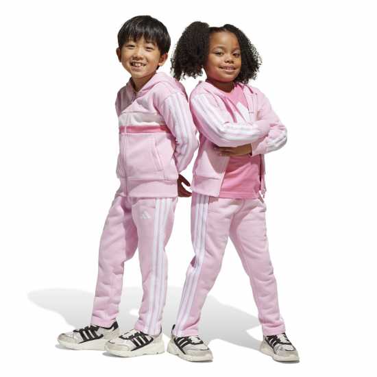Adidas Seasonal Essentials Tiberio 3-Stripes Fleece Track Suit Kids  Детски спортни екипи