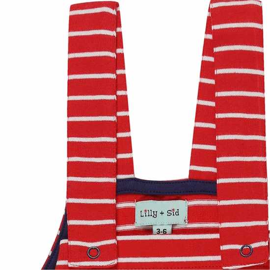 Lilly And Sid Red Dungaree  