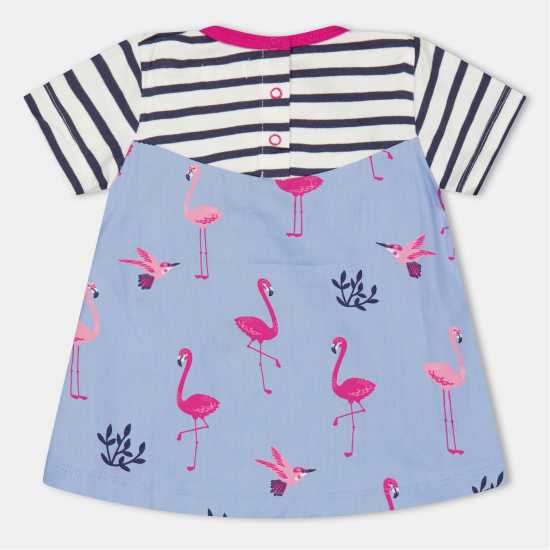 Fabric Mix A-Line Dress  