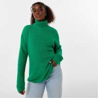 Jack Wills Oversized Funnel Jumper Jolly Green Дамски пуловери и жилетки