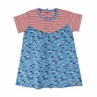 Fabric Mix A-Line Dress  