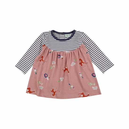 Fabric Mix A-Line Dress  