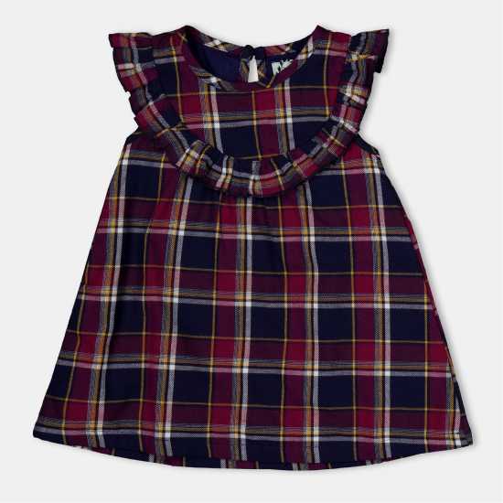 Check Shift A-Line Dress  