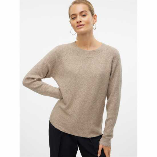 Дамски пуловери и жилетки Vero Moda Плетен Пуловер Knitted Pullover Сепия Тон Vero Moda Плетен Пуловер Knitted Pullover Сепия Тон Дамски пуловери и жилетки