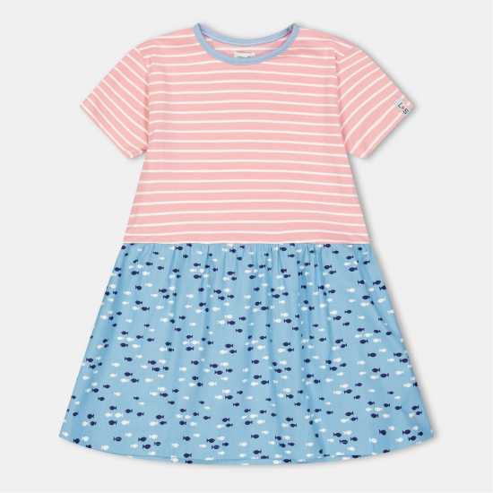 Lilly And Sid Fabic Mix Dress In99  Детски поли и рокли