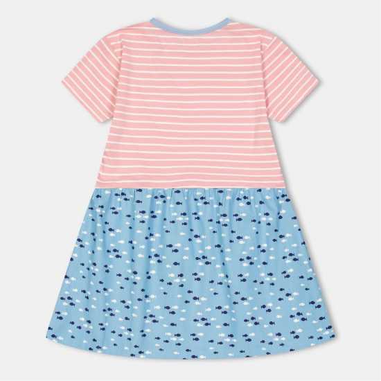 Lilly And Sid Fabic Mix Dress In99  Детски поли и рокли
