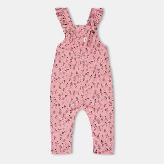Lilly And Sid Floral Cord Dungarees  