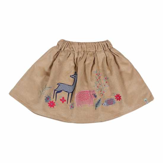 Lilly And Sid & Sid Brown Animal Applique Skirt  Детски поли и рокли