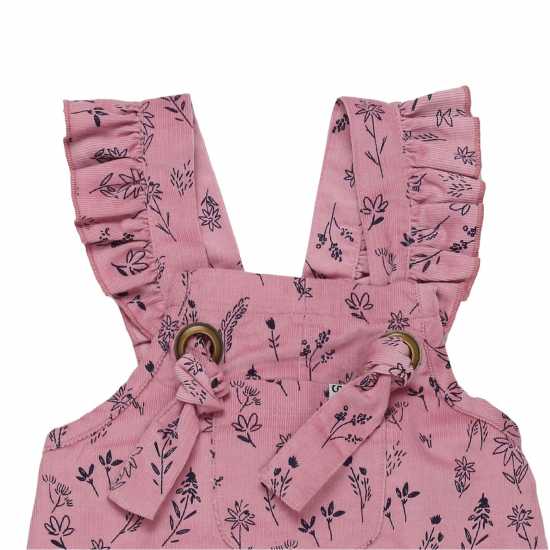 Lilly and Sid Floral Cord Dungarees  