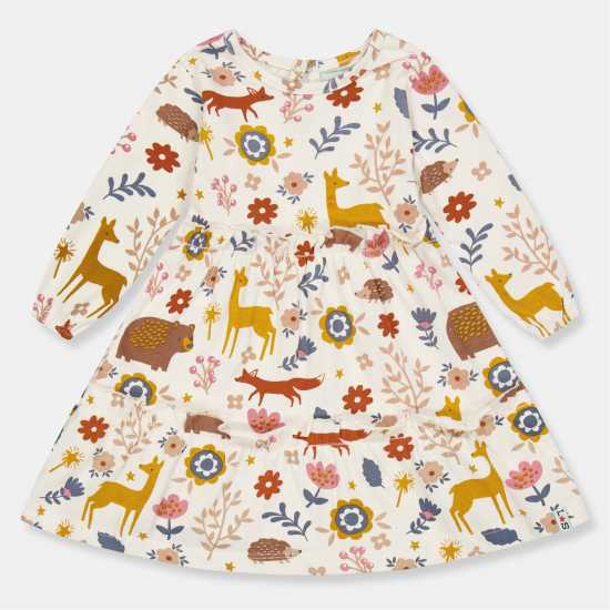 Детски поли и рокли Lilly And Sid & Sid Multicoloured Animal Forest Print Dress Lilly And Sid & Sid Multicoloured Animal Forest Print Dress Детски поли и рокли