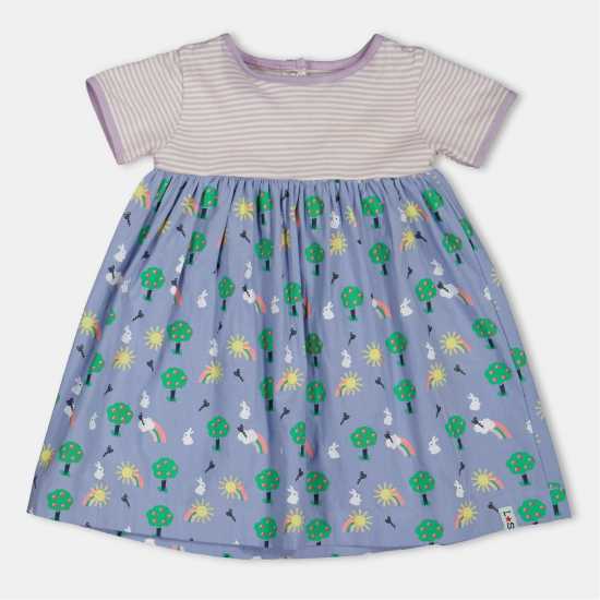 Lilly And Sid & Sid Multicoloured Bunny Print Dress  Детски поли и рокли