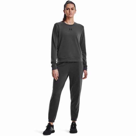 Under Armour Rival Terry Joggers Womens Grey Дамски долнища на анцуг