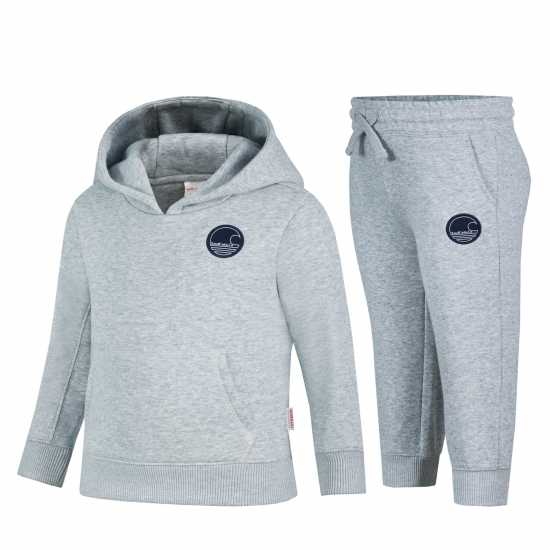 Soulcal Signature Oth And Jogger Set Infants 2-7 Yrs Grey Marl Детски полар