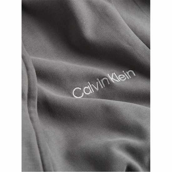 Calvin Klein Logo Embroidered Texture Bathrobe Charcoal EPA7 Мъжки пижами