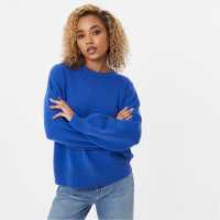 Jack Wills Knit Crew Cobalt Дамски пуловери и жилетки