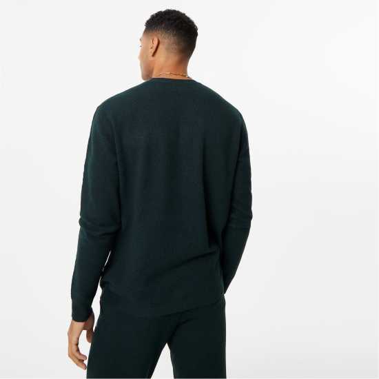 Jack Wills Long Sleeve Knitted Top Dark Green Мъжки пуловери и жилетки