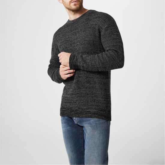 Мъжки пуловери и жилетки Firetrap Classic Crew Neck Knitwear Men Черно Firetrap Classic Crew Neck Knitwear Men Черно Мъжки пуловери и жилетки