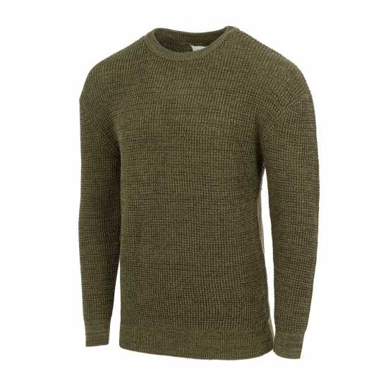 Firetrap Classic Crew Neck Knitwear Men Хаки Мъжки пуловери и жилетки
