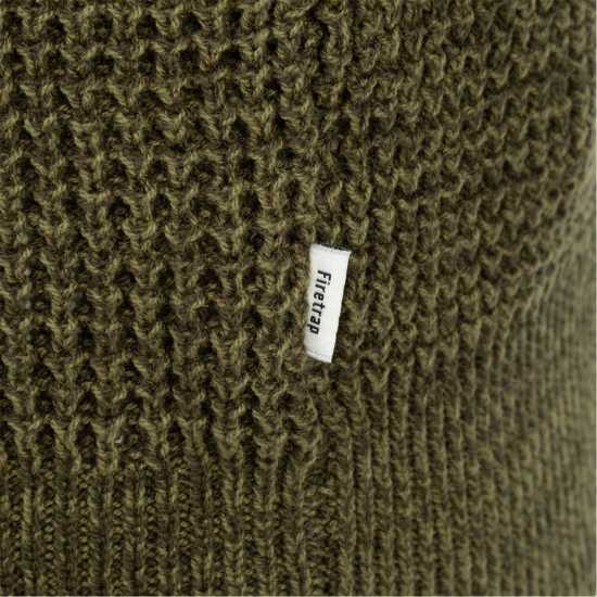 Firetrap Classic Crew Neck Knitwear Men Хаки Мъжки пуловери и жилетки