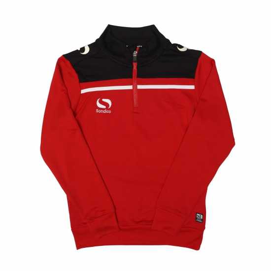 Sondico Kids' 1/4 Zip Fleece Червен/Черен 