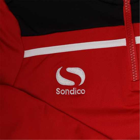 Sondico Kids' 1/4 Zip Fleece Червен/Черен 
