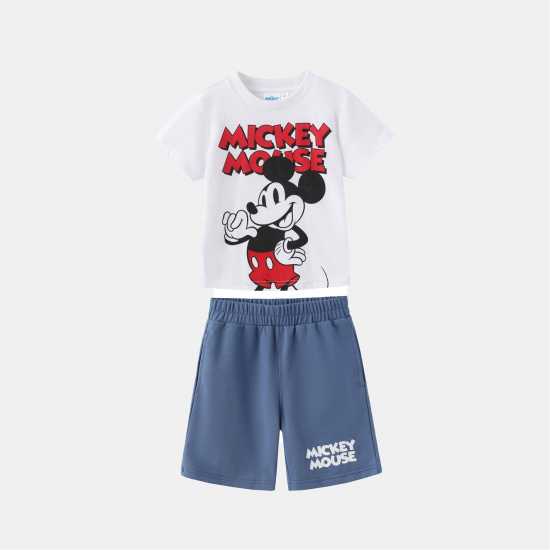 Детско облекло с герои Character Infant Tee And Short Set Mickey Character Infant Tee And Short Set Mickey Детско облекло с герои