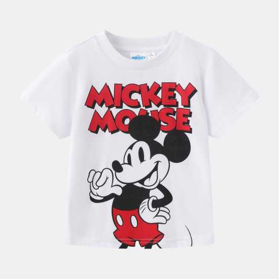 Детско облекло с герои Character Infant Tee And Short Set Mickey Character Infant Tee And Short Set Mickey Детско облекло с герои