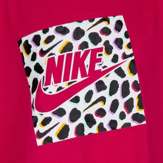 Nike Graphic Leopard Boxy T-Shirt Infants Rush pink Детски тениски и фланелки
