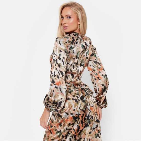 Дамски ризи и тениски I Saw It First Printed Oversized Satin Shirt Co-Ord I Saw It First Printed Oversized Satin Shirt Co-Ord Дамски ризи и тениски