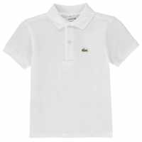 Lacoste Блуза С Яка Junior Boys Pique Logo Polo Shirt White 001 