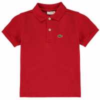 Lacoste Блуза С Яка Junior Boys Pique Logo Polo Shirt Red 