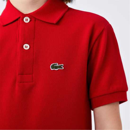 Lacoste Блуза С Яка Junior Boys Pique Logo Polo Shirt Red 