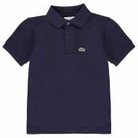 Lacoste Блуза С Яка Junior Boys Pique Logo Polo Shirt Navy 166 